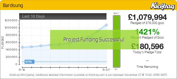Bardsung -- Kicktraq Mini Bardsung -- Kicktraq Mini