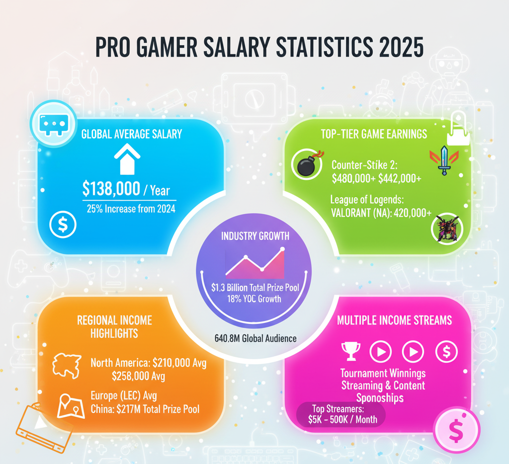 Professional gamer salary statistics