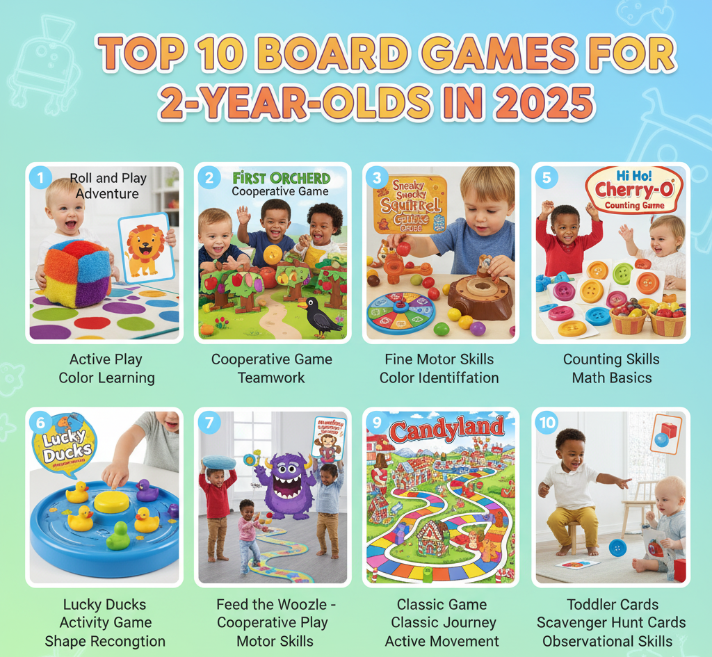 Top Board Games for 2-Year-Olds In 2025