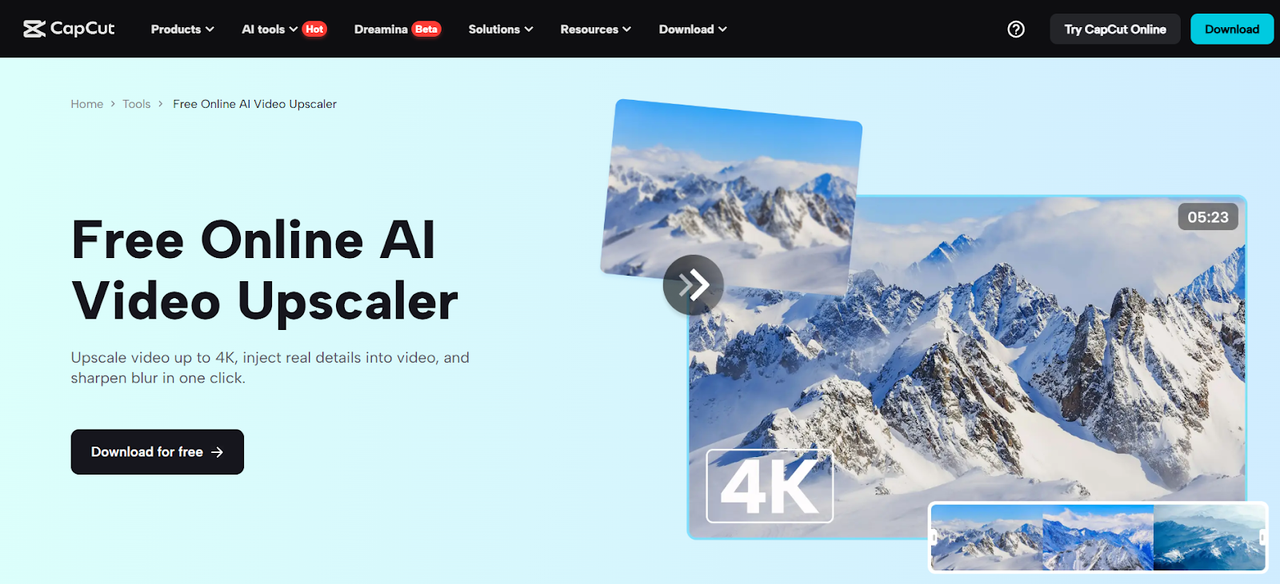 Using CapCut PC’s AI Video Upscaler Step-by-Step