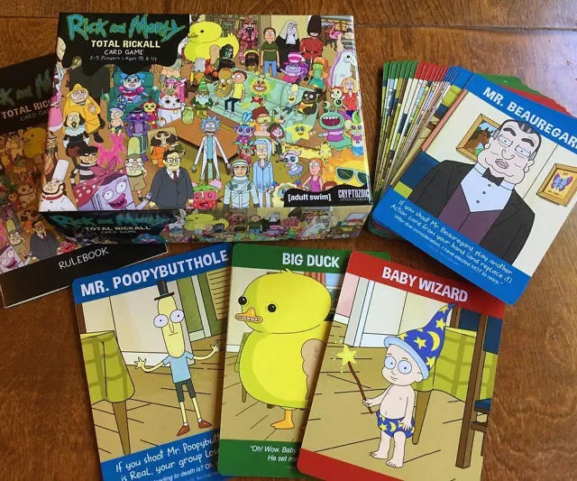 rick and morty total rickall box and cards