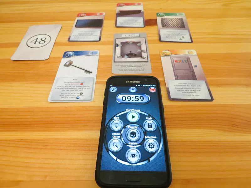Unlock! card game review - app and tutorial cards